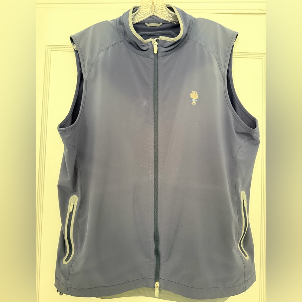 Peter Millar navy windbreaker golf vest men’s L